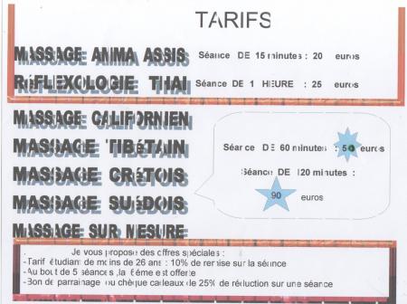 tarifs